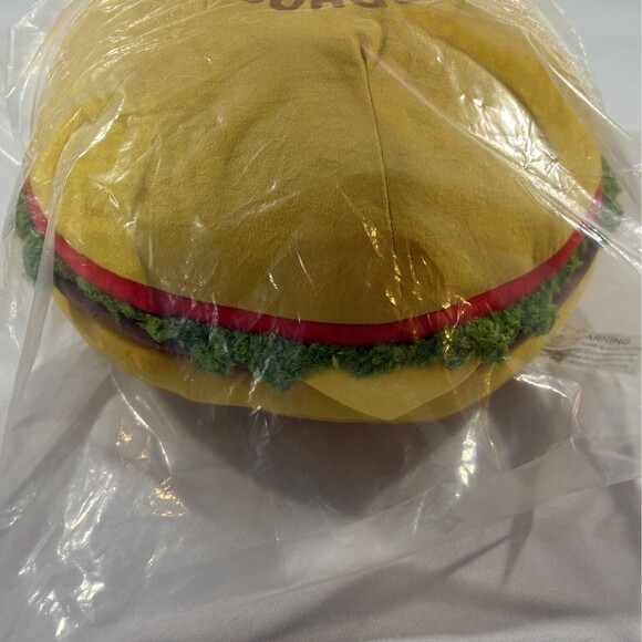 The Simpsons Krusty The Clown Burger Plush Toy Yellow Universal Studios 14" New - Picture 3 of 7